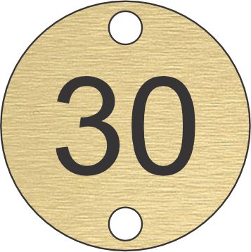 Brass Effect Screw Fixing Table Numbers 30mm